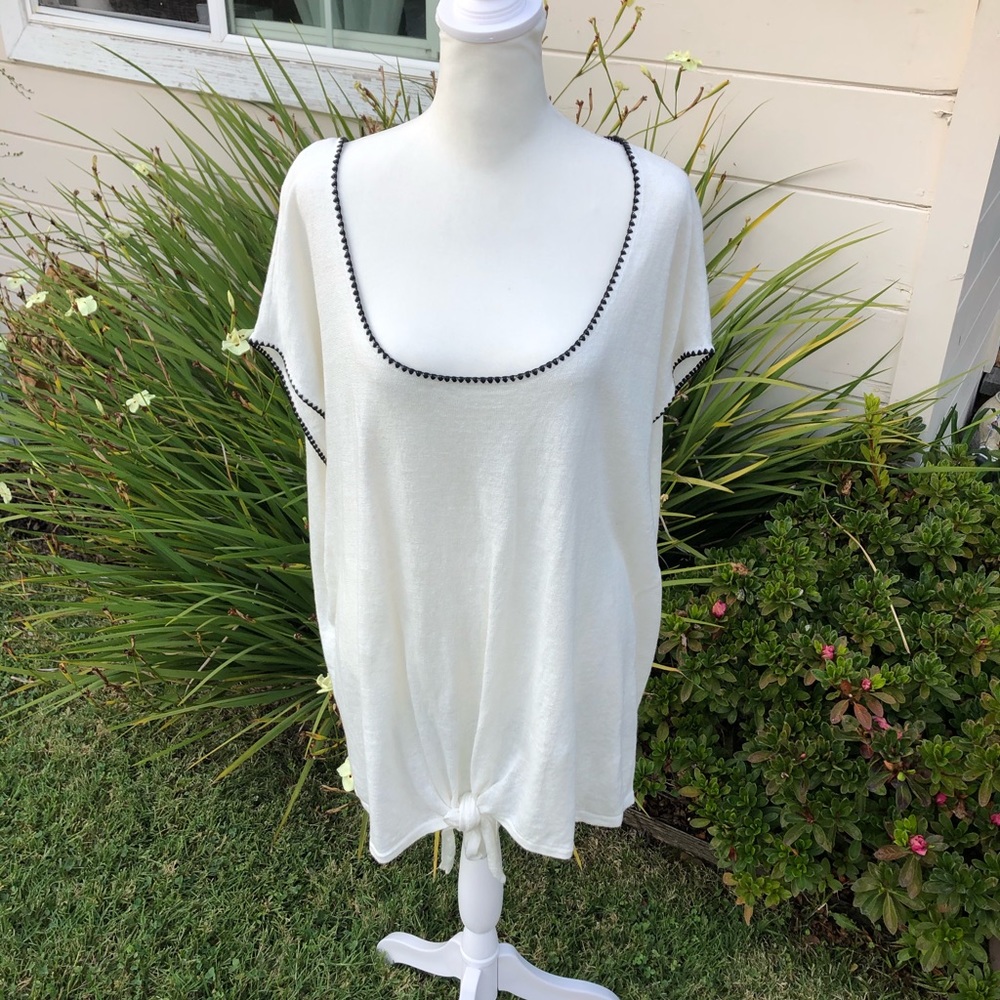 Cotton/Linen Blend blouse by Caslon